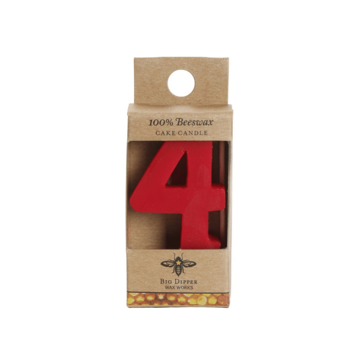 Big Dipper Beeswax birthday candle number 4