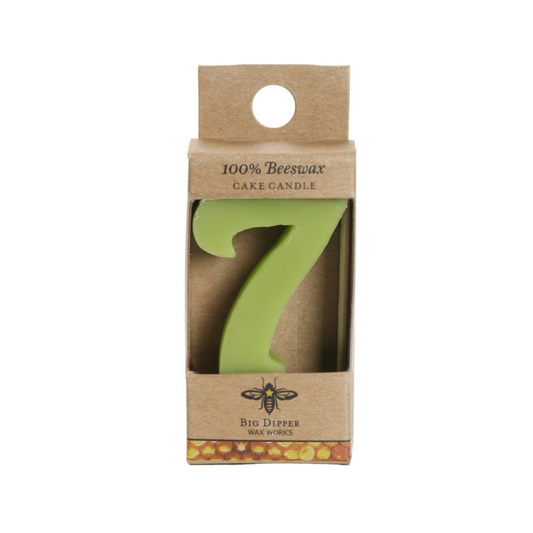 Big Dipper Beeswax birthday candle number 7