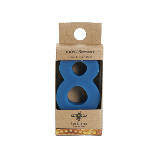 Big Dipper Beeswax birthday candle number 8