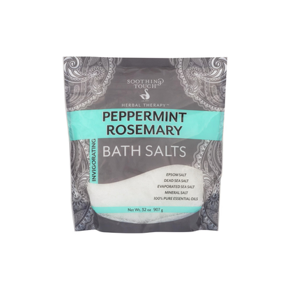 Soothing Touch Invigorating Peppermint Rosemary Bath Salts 32 oz