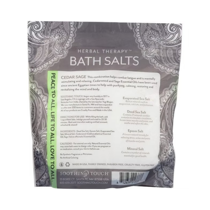 Soothing Touch Restoring Cedar Sage Bath Salts 32oz