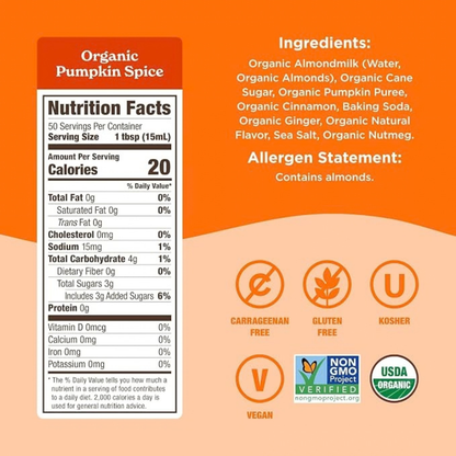 Califia Farms Organic Pumpkin Spice Almond Milk Coffee Creamer 25.4fl oz