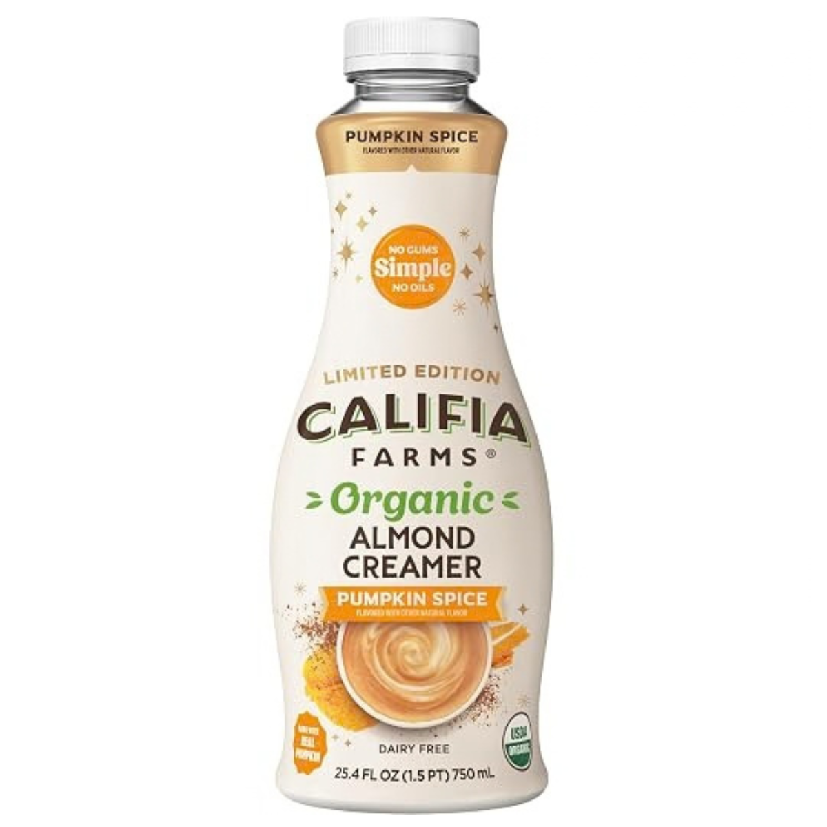 Califia Farms Organic Pumpkin Spice Almond Milk Coffee Creamer 25.4fl oz