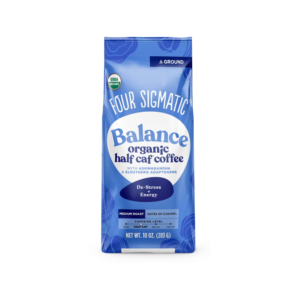 Four Sigmatic Ashwagandha & Eleuthero Adaptogens Balance Medium Roast Ground Coffee 10oz