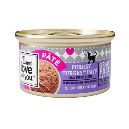 I and Love and You Purrky Turkey Pate Wet Cat Food 3oz