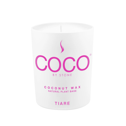 Stone Candle Coco Santal Natural Coconut Apricot Wax Candle 6.5oz