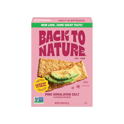 Back To Nature Multigrain Flatbread Crackers Pink Himalayan Salt 5 oz