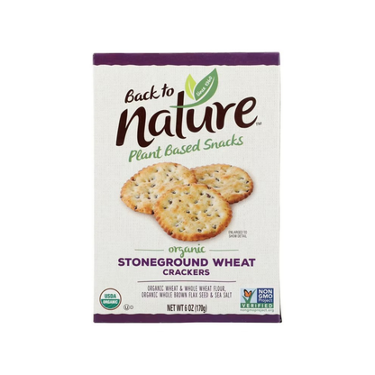 Back To Nature Stoneground Wheat Crackers  6oz