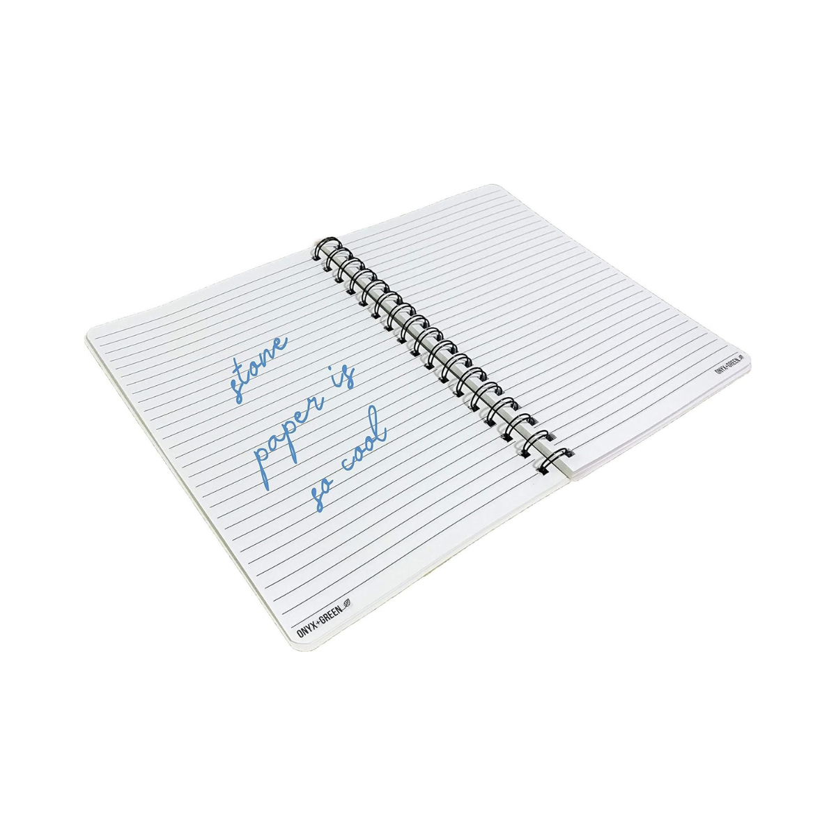 Onyx + Green Coil Side Notebook 3x5"