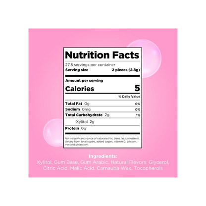 Pur Chicle Gum Bubblegum 2.72oz