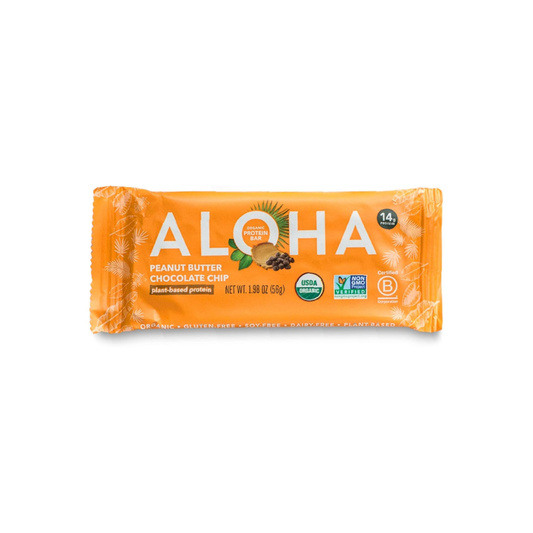 Aloha Peanut Butter Chocolate Chip Plant Protein Bar OG 1.9oz