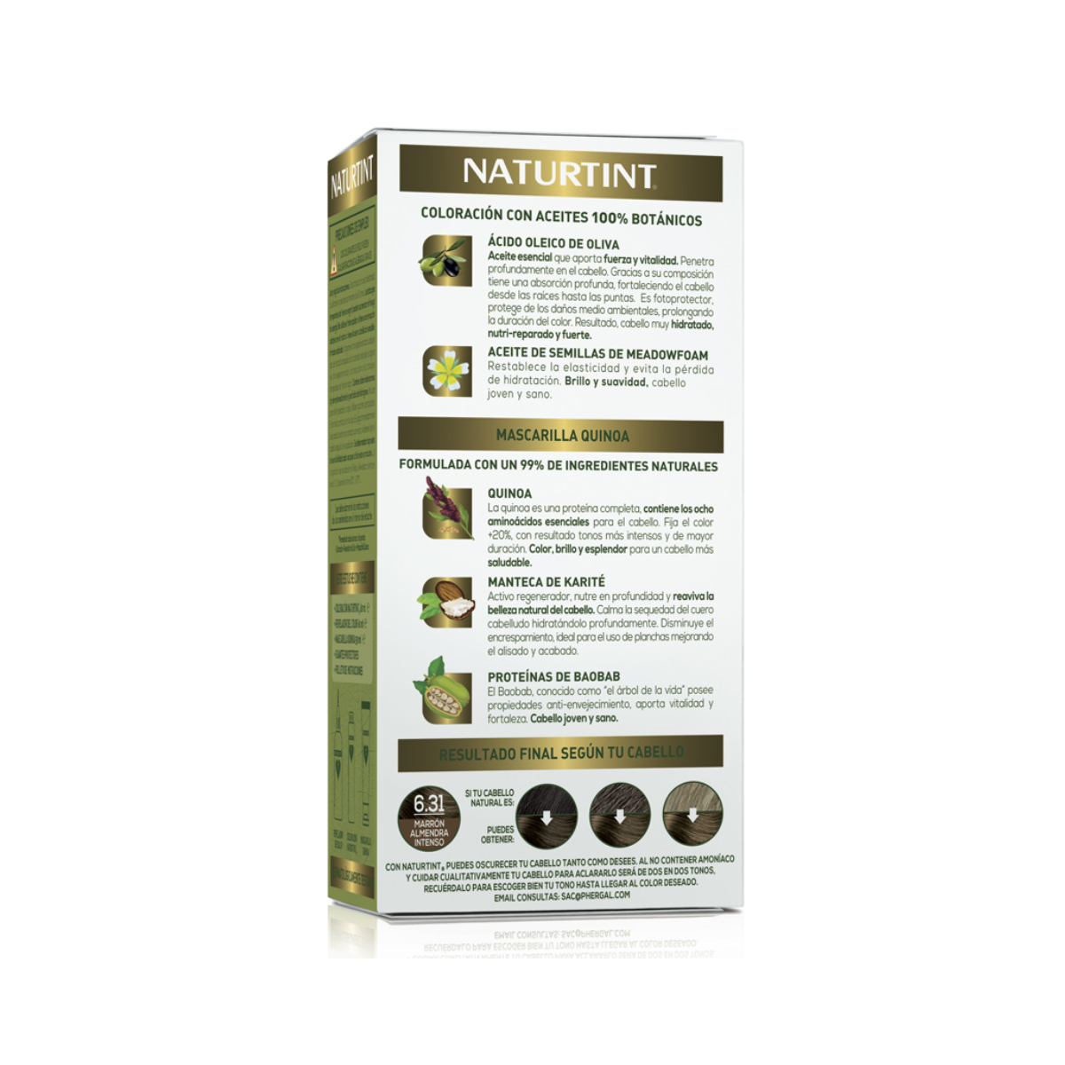 Naturtint Hair Color  6.31 Marrón Almendra Intenso