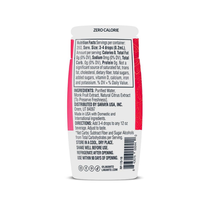 Lakanto Liquid Monk Fruit Sweetener Drops Original 1.76fl oz
