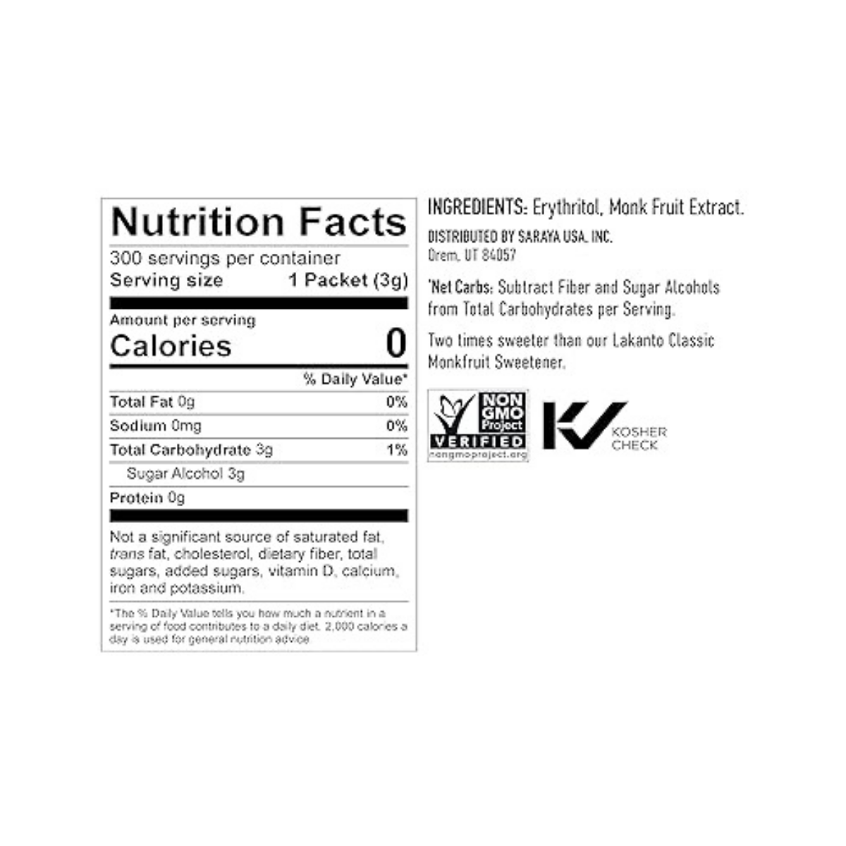 Lakanto Classic Monkfruit and Erythritol 30c