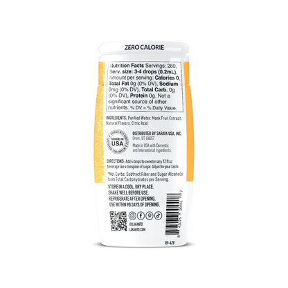 Liquid Monk Fruit Extract Drops Erythritol Free Sweetener