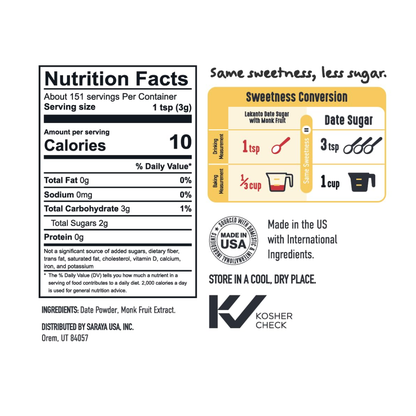 Lakanto Date Sugar With Monk Fruit 16oz