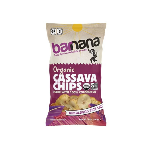Barnana Organic Cassava Chips Himalayan Pink Sea Salt 5oz