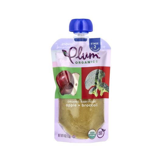 Plum Organics Baby Food Apple & Broccoli 4oz