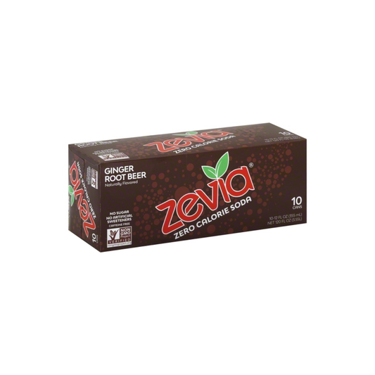 Zevia Soda Diet Ginger Root Beer 10c