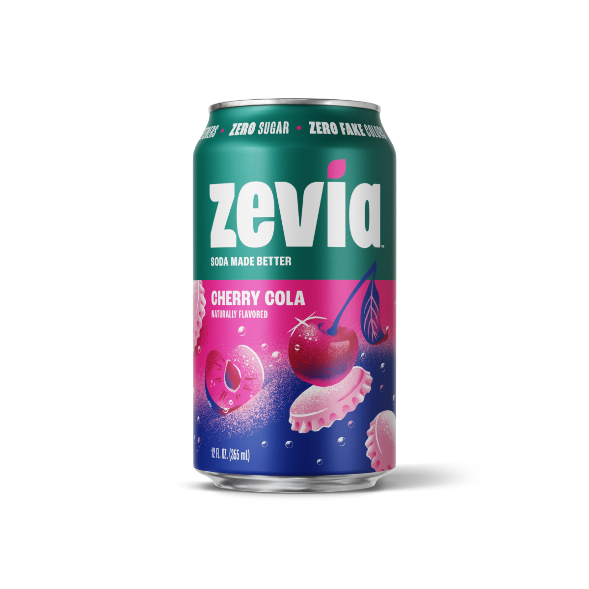 Zevia Zero Sugar Cherry Cola Soda 12oz