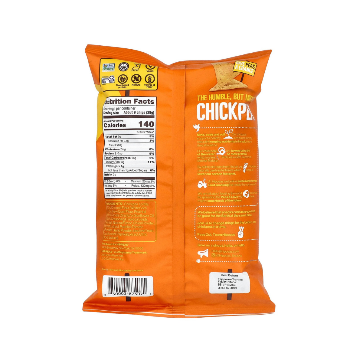 Hippeas Nacho Vibe Chickpea Tortilla Chips 5oz