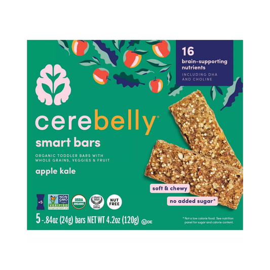Cerebelly Organic Apple Kale Smart Snack Bars 5c