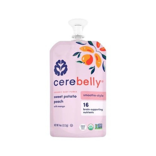 Cerebelly Baby Puree Sweet Potato Peach With Mango Smoothie-Style OG 4oz