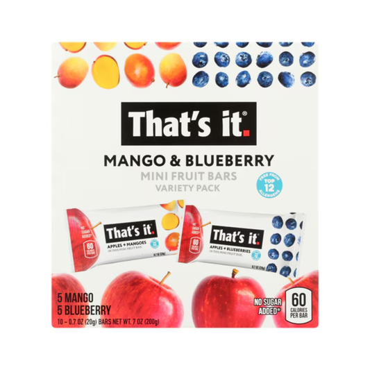 That's It. Mango Blueberry Mini Fruit Bars 10c