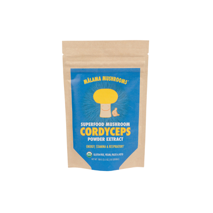 Malama Mushrooom Cordyceps Mushroom Extract Powder 3.5oz