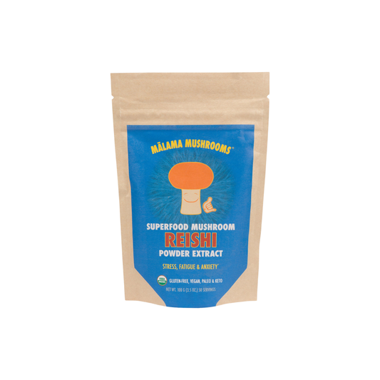 Malama Mushrooom Reishi Mushroom Extract Powder 3.5oz