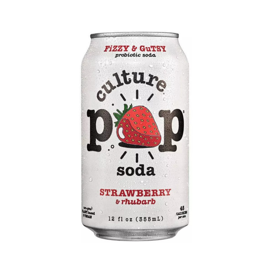 Culture Pop Strawberry Rhubarb Soda 12 fl oz