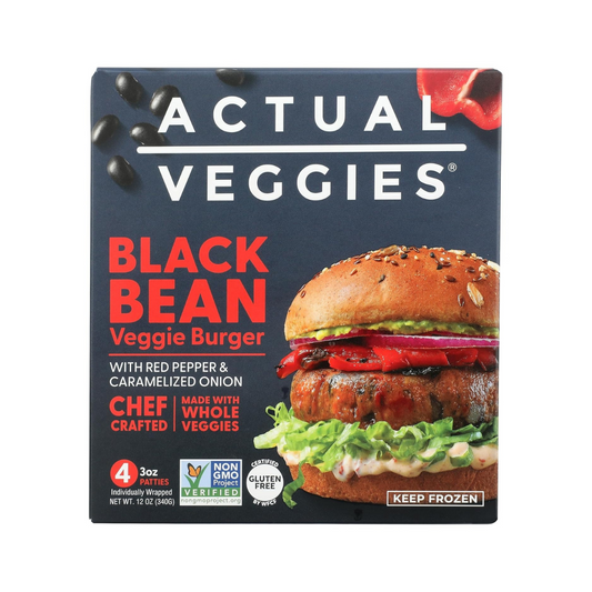 Actual Veggies Black Bean Veggie Burger 12oz