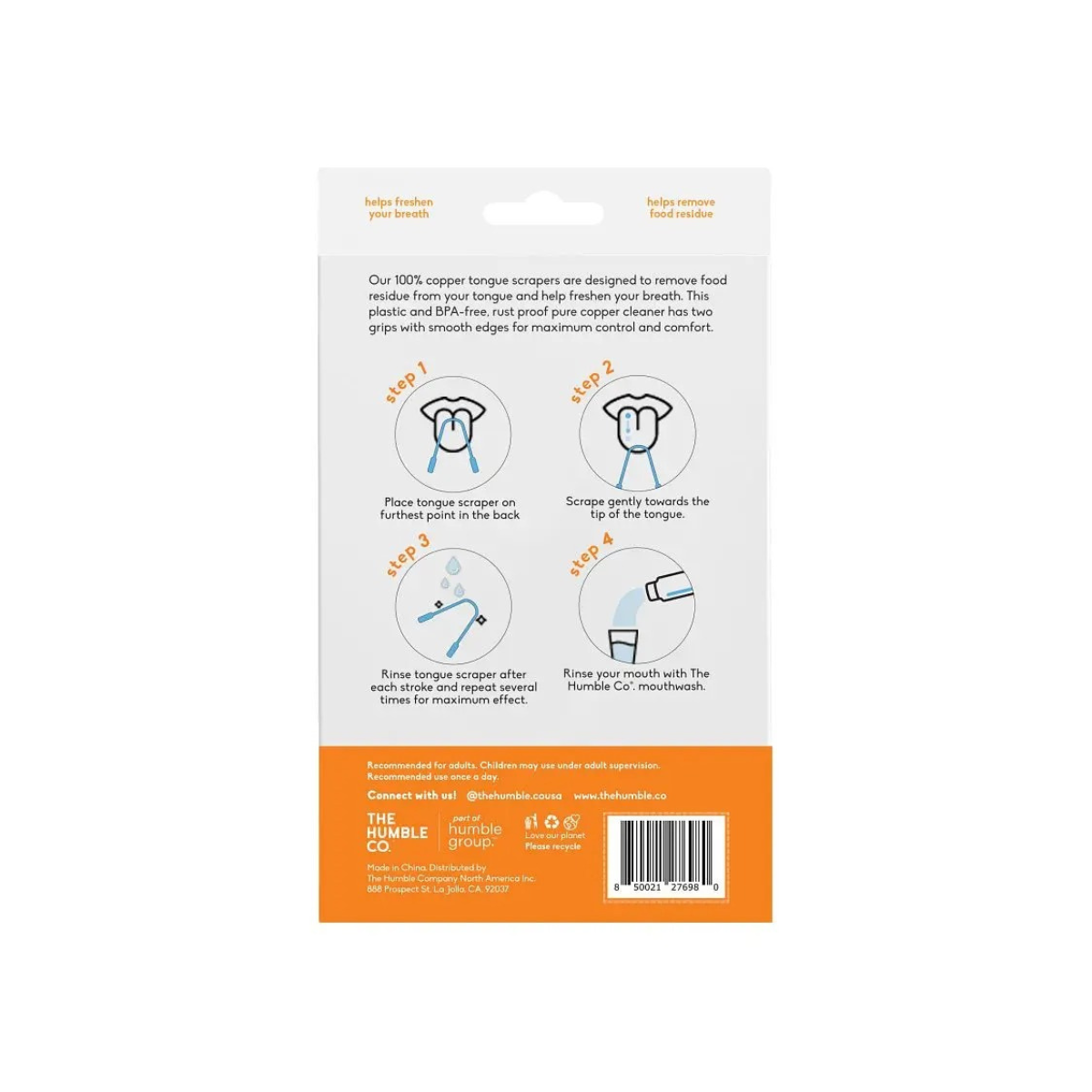 The Humble Co. Copper Tongue Scraper 2c