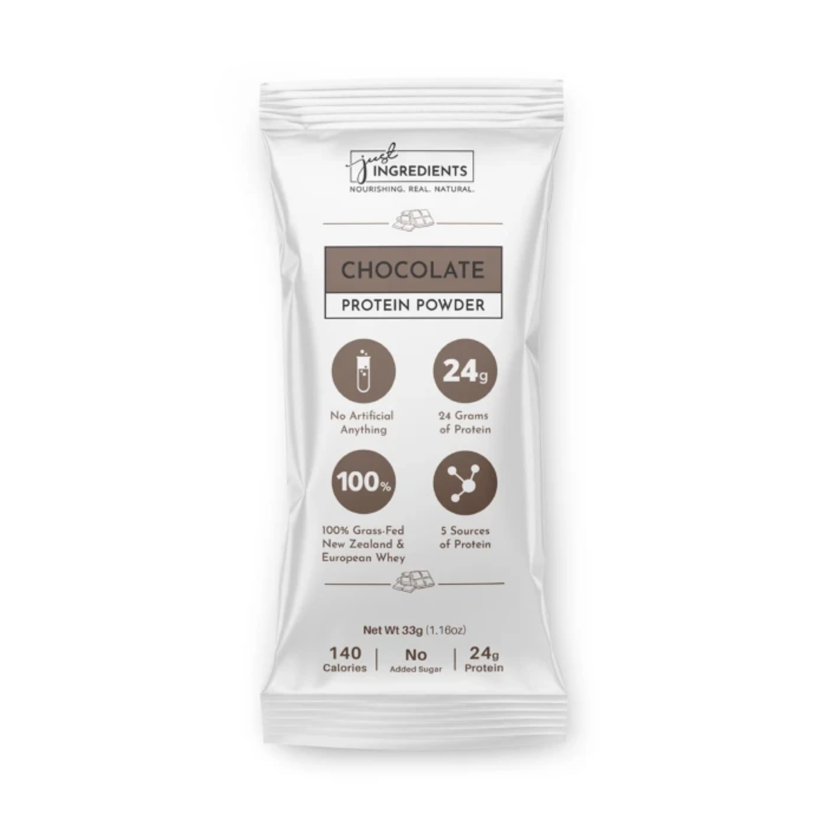 Just Ingredients Chocolate Protein Whey Powder Packet 1.16oz