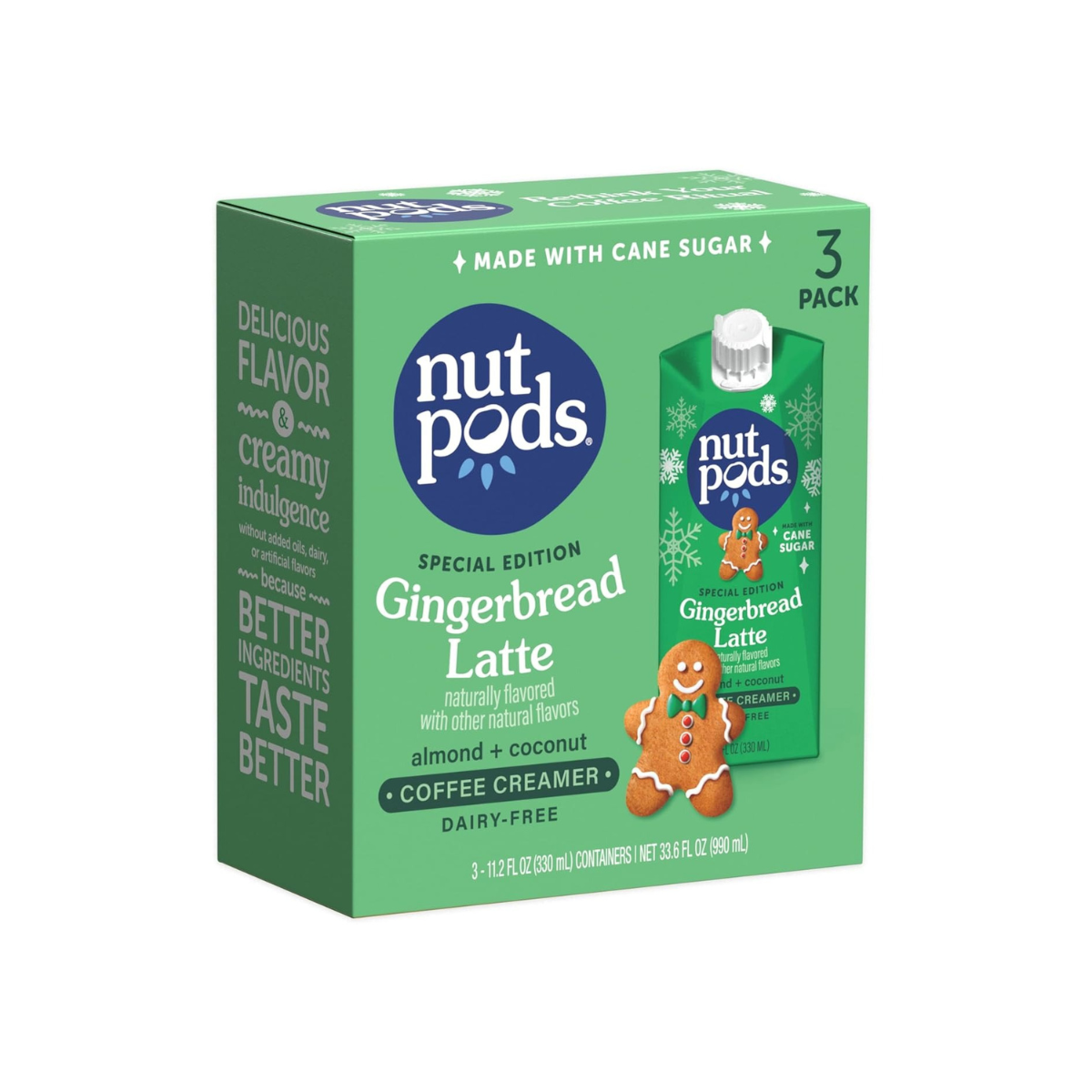 Nutpods Gingerbread Latte Non Dairy Coffee Creamer 33.6fl oz
