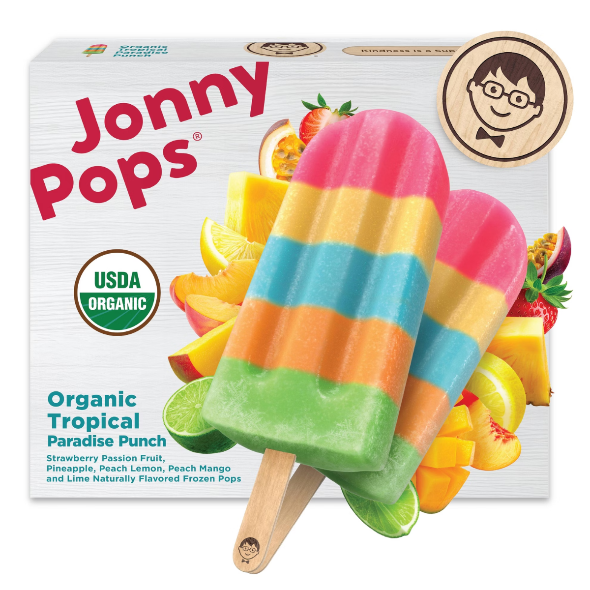 JonnyPops Organic Tropical Paradise Punch Pops 14.8fl oz