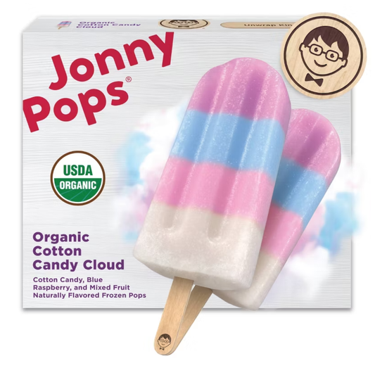 JonnyPops Organic Cotton Candy Cloud Pops 14.8fl oz