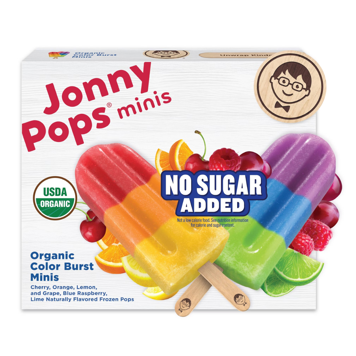 JonnyPops Organic Color Burst Minis Pops 11.2fl oz