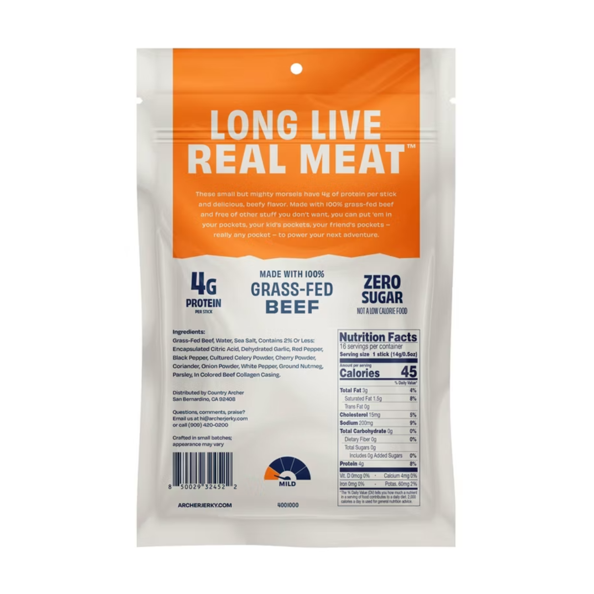 Archer Jerky Original Beef Mini Sticks 8oz
