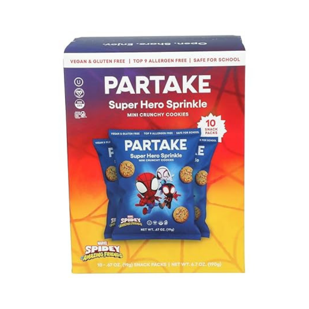 Partake Foods Super Hero Sprinkle Mini Cookies 6.7oz