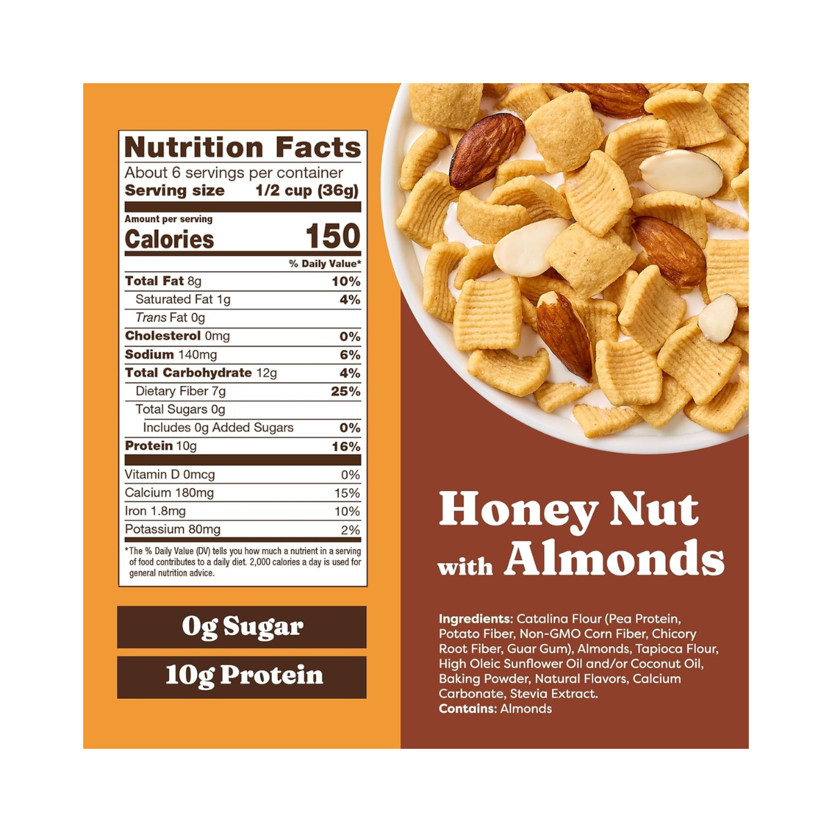 Catalina Crunch Keto Friendly Cereal Honey Nut with Almonds 8oz