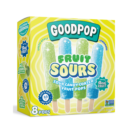 GoodPop Organic Freezer Pops Green Apple & Lemonade Fruit Sours 8c