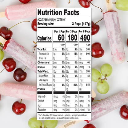 GoodPop Organic Freezer Pops Cherry & Melon Fruit Sours 8c
