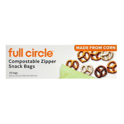 Full Circle Home Compostable Zipper Snack Bags 50c