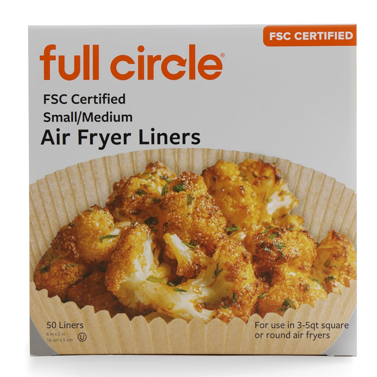 Full Circle Home Air Fryer Parchment Paper Liners 50c