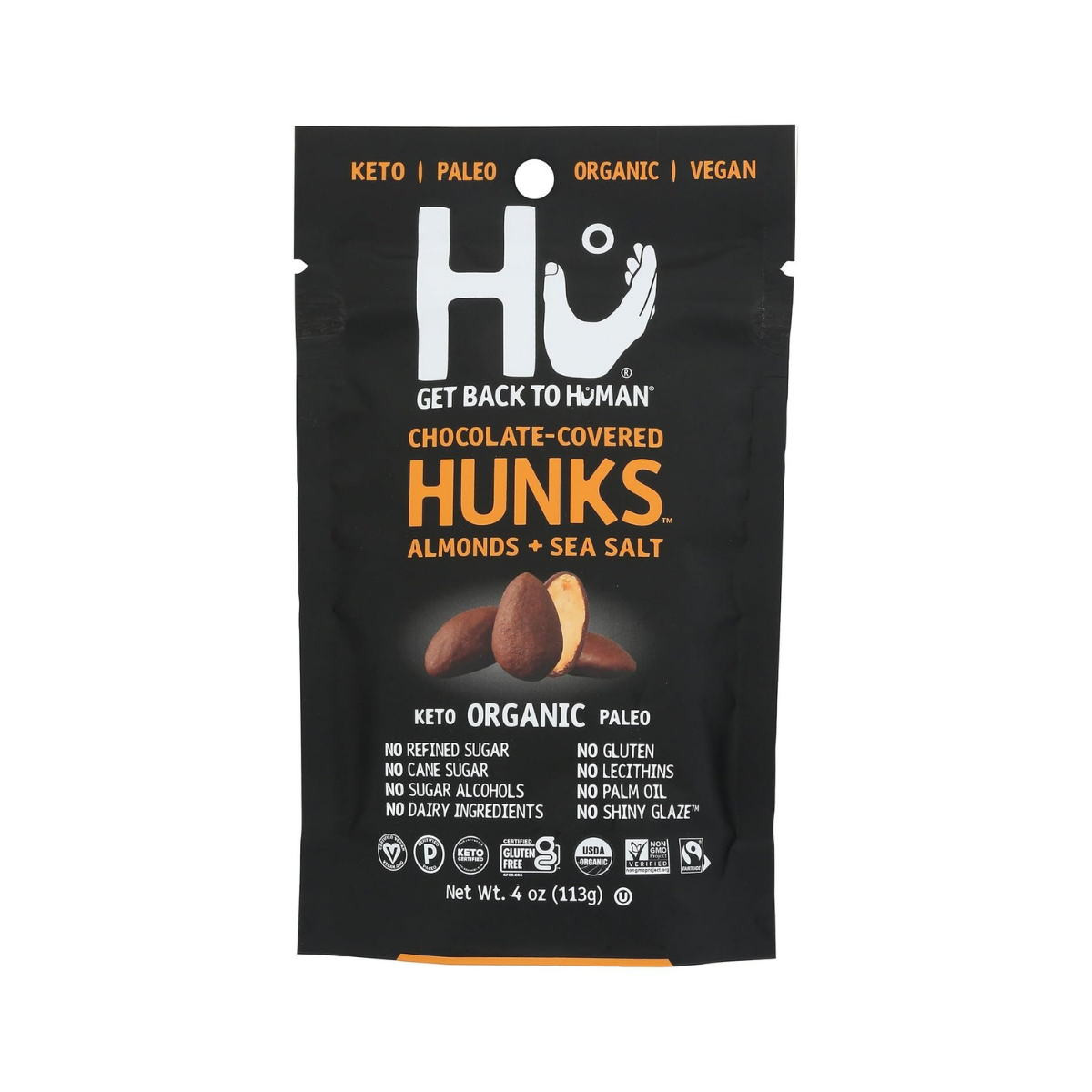 HU Chocolate Covered Hunks Almonds & Sea Salt 4oz