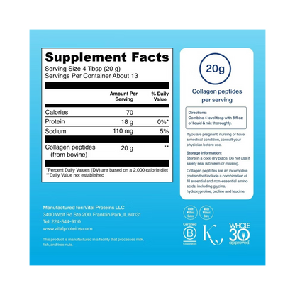 Vital Proteins Collagen Peptides Unflavored 10oz