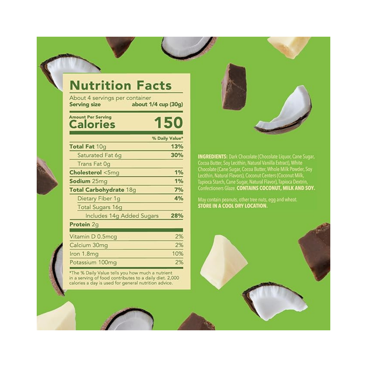 Tru Fru Hyper-Dried Coconut Melts in White & Dark Chocolate 4.2oz