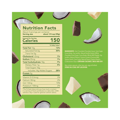 Tru Fru Hyper-Dried Coconut Melts in White & Dark Chocolate 4.2oz