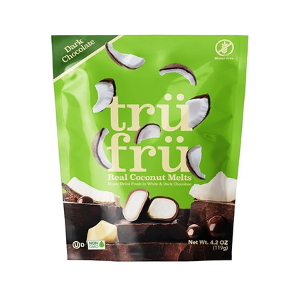 Tru Fru Hyper-Dried Coconut Melts in White & Dark Chocolate 4.2oz